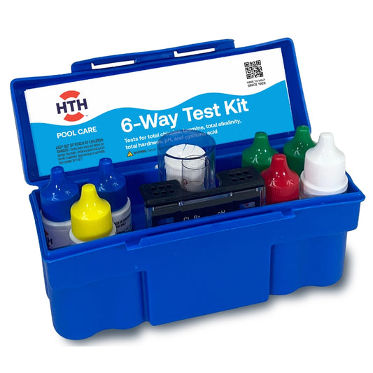 HTH 6 way test kit front of pack