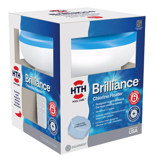 hth brilliance chlorine floater angled package