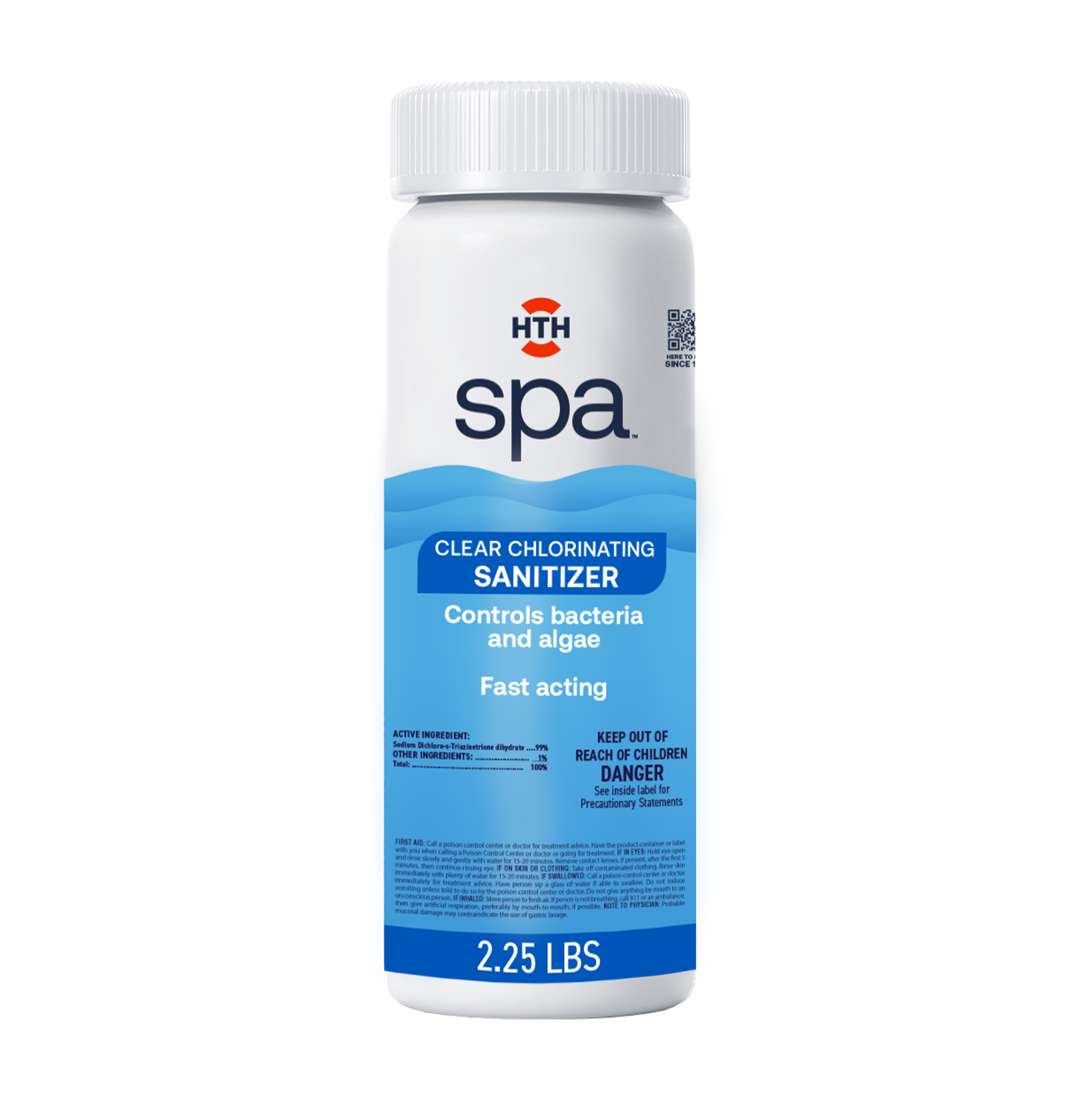HTH spa™ Care Clear Chlorinating Sanitizer, water, chlorine, disinfectant