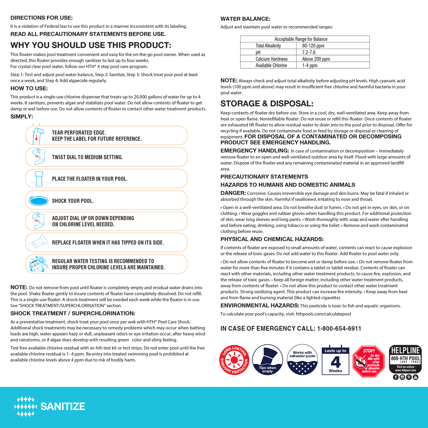 HTH™ Pool Care Chlorine Floater: Pool Chlorine Floater