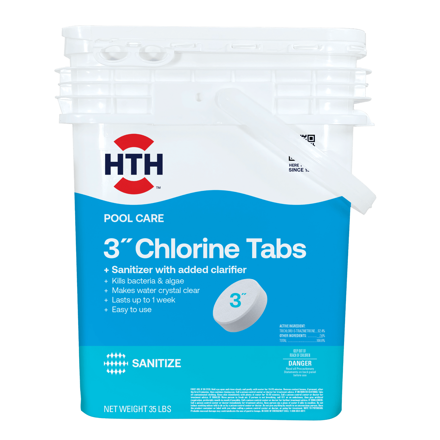 HTH™ Pool Care 3" Chlorine Tabs (Wrapped Tablets)