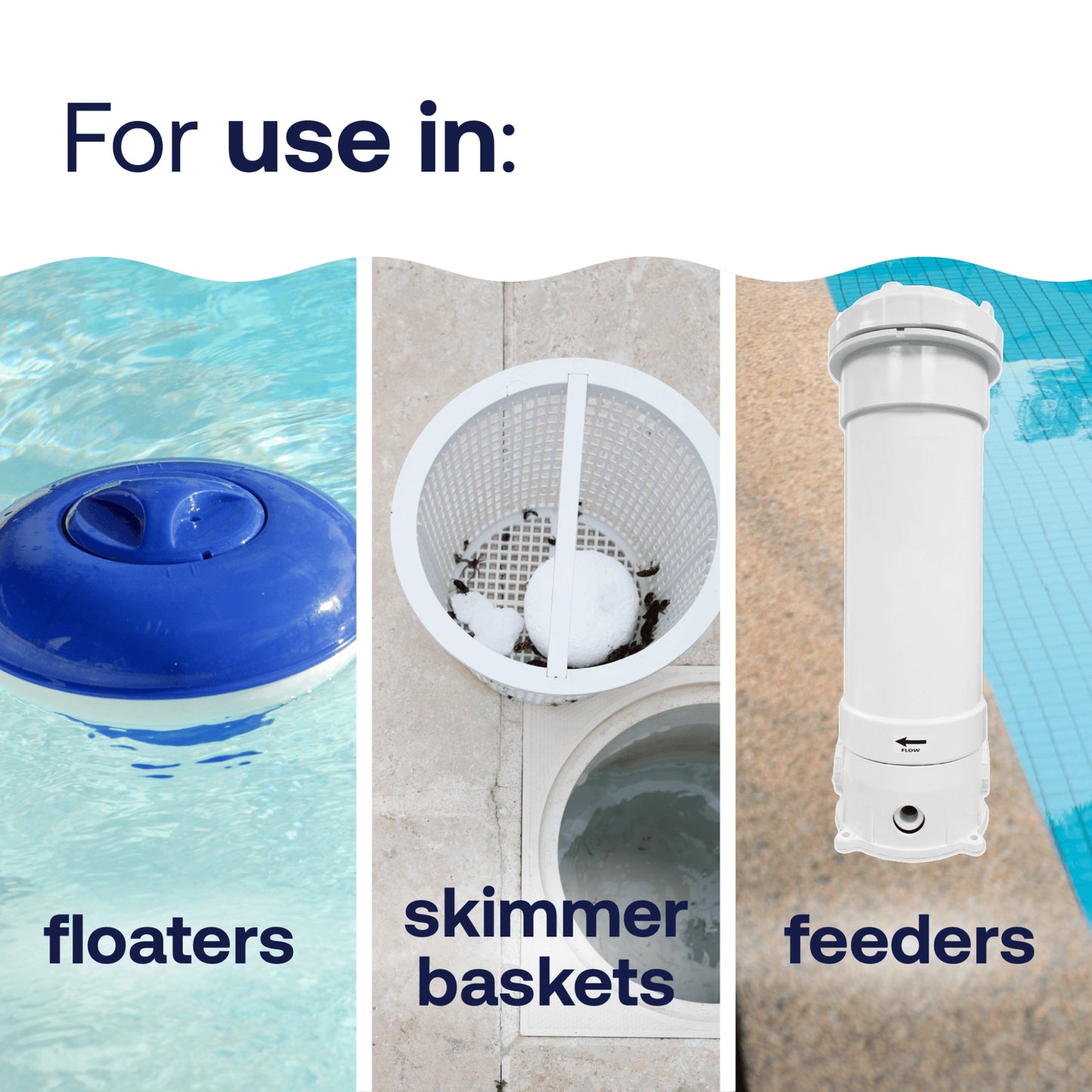 1 inch chlorine tablets for floaters skimmers and feeders
