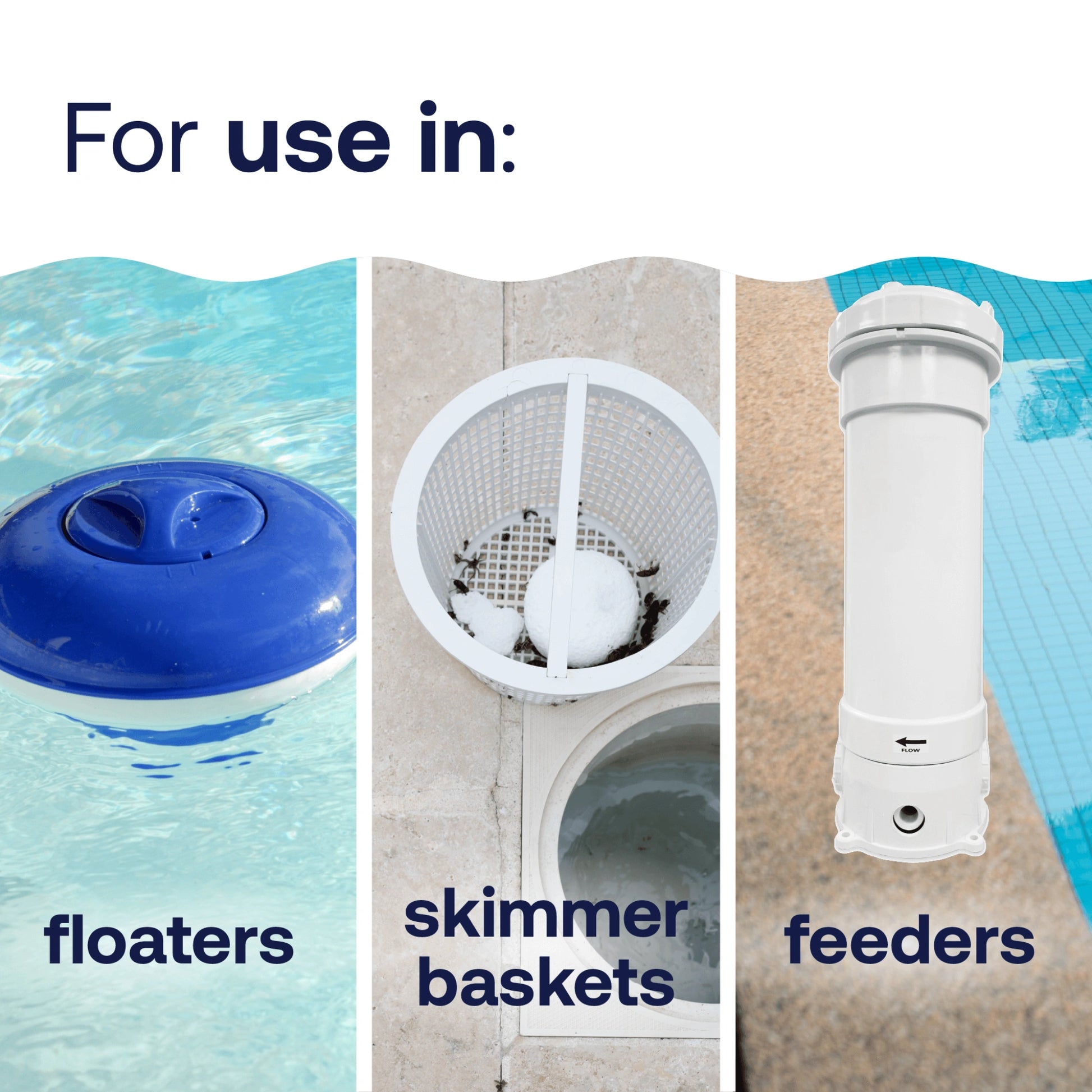 1 inch chlorine tablets for floaters skimmers and feeders