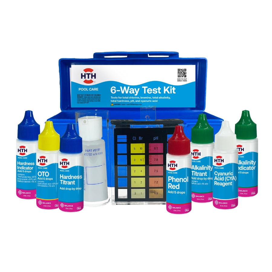 HTH™ Pool Care 6-Way Test Kit: Pool Chemical Test Kit