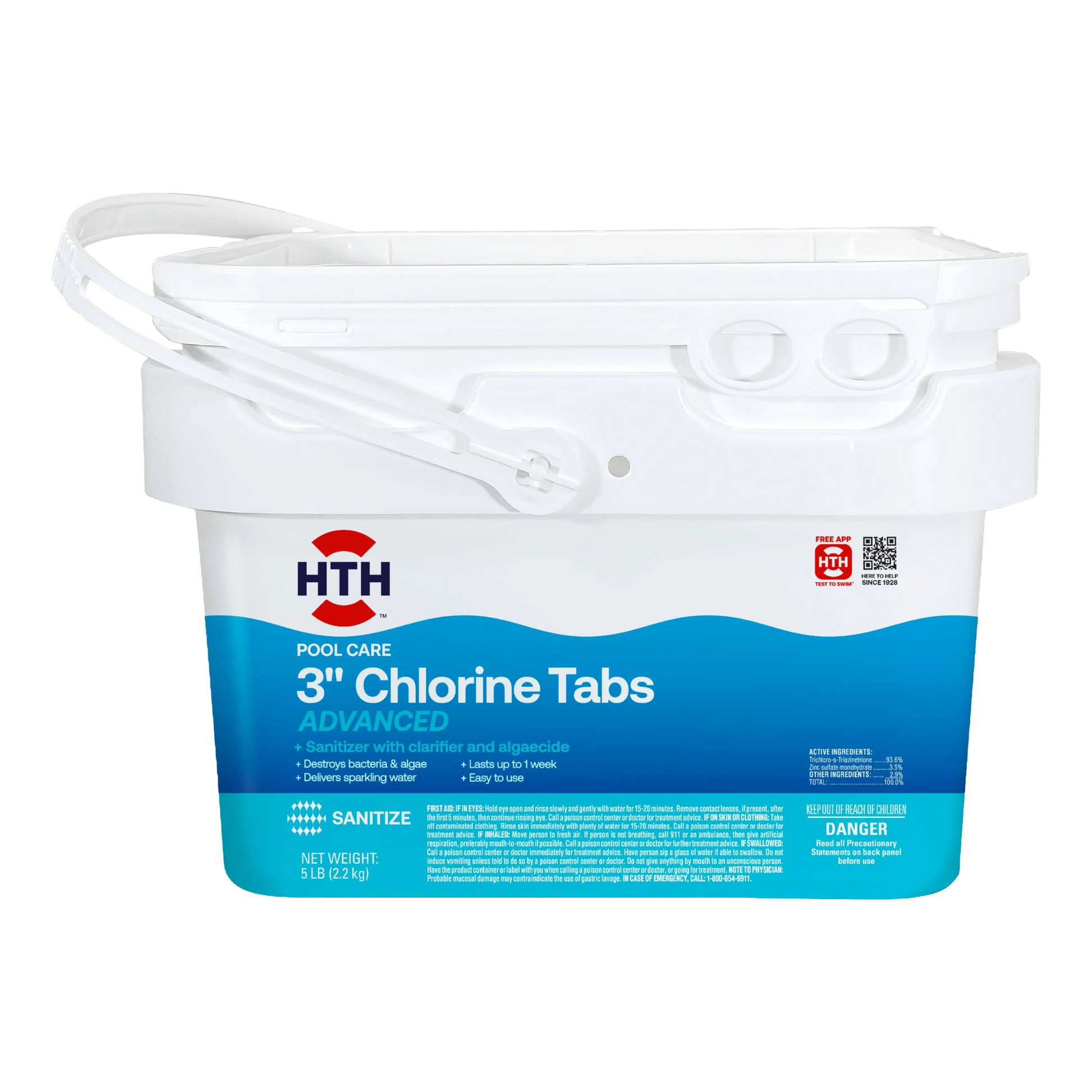 advanced 3 inch chlorine tablets 5 lb package front