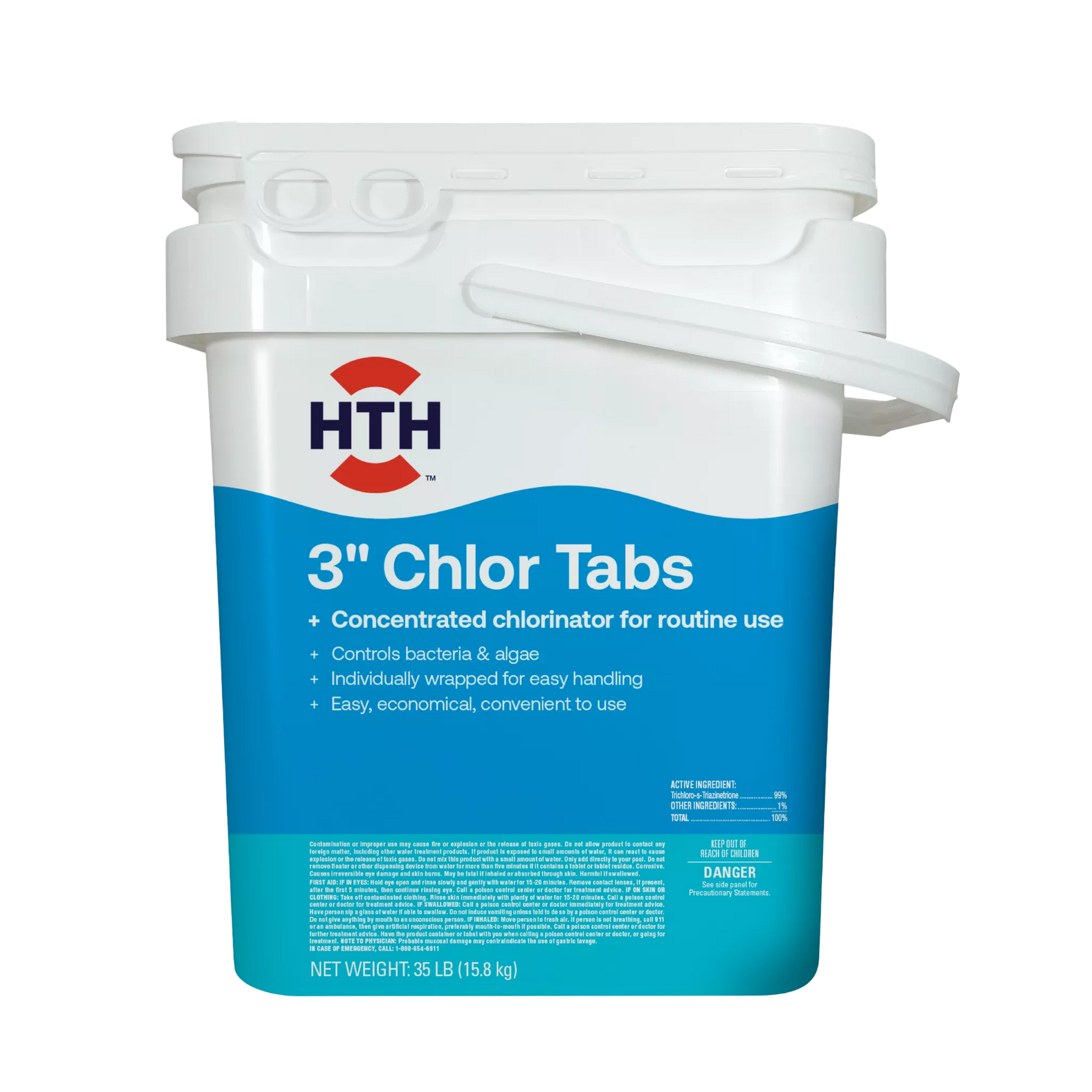 hth 3 inch chlorine tabs 35 lb package