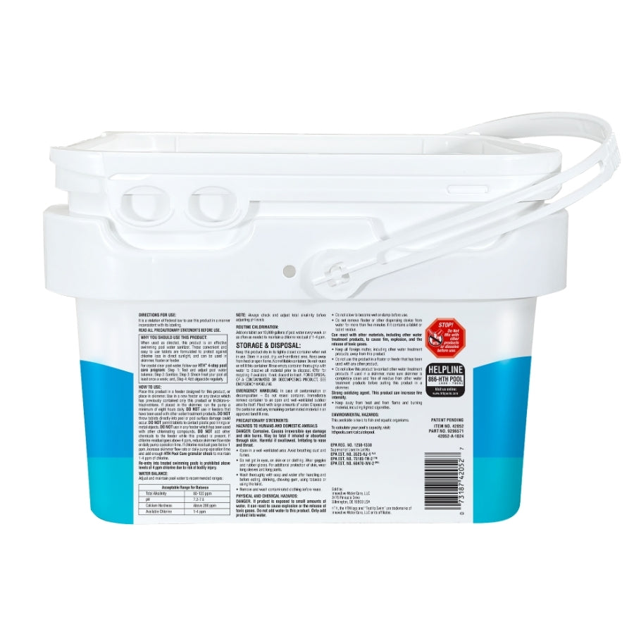 HTH™ Pool Care 3" Chlorine Tabs Advanced: Wrapped Chlorine Tablets