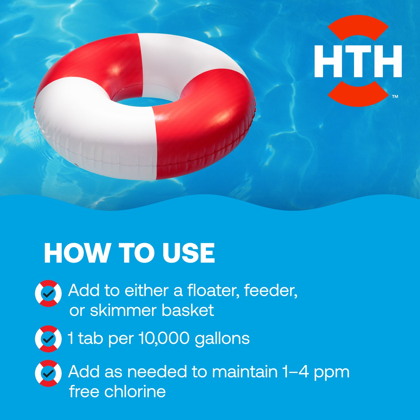 HTH™ Pool Care 3" Chlor Tabs: Wrapped Chlorine Tablets