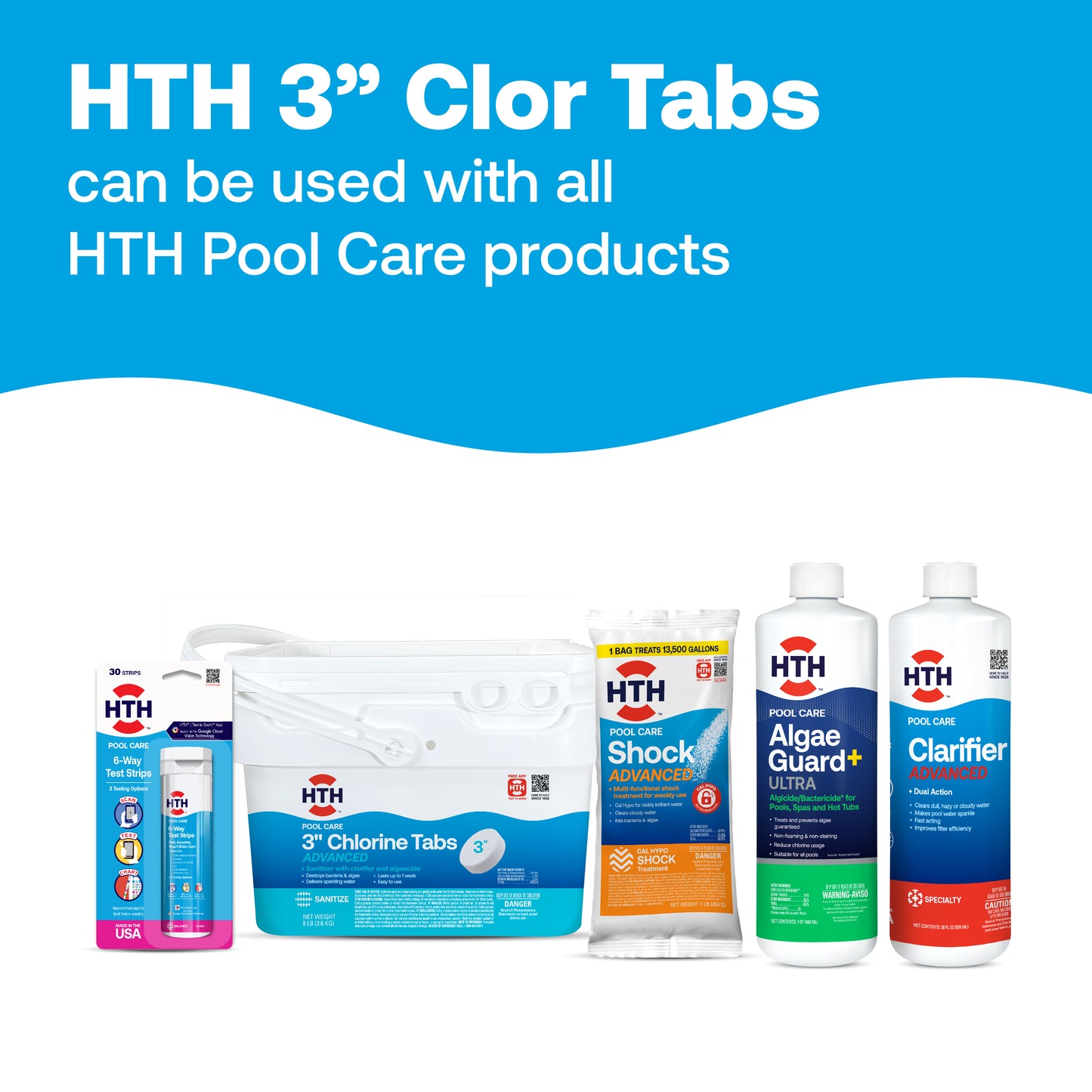 HTH™ Pool Care 3" Chlor Tabs: Wrapped Chlorine Tablets