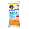HTH pool care shock packet on a white background