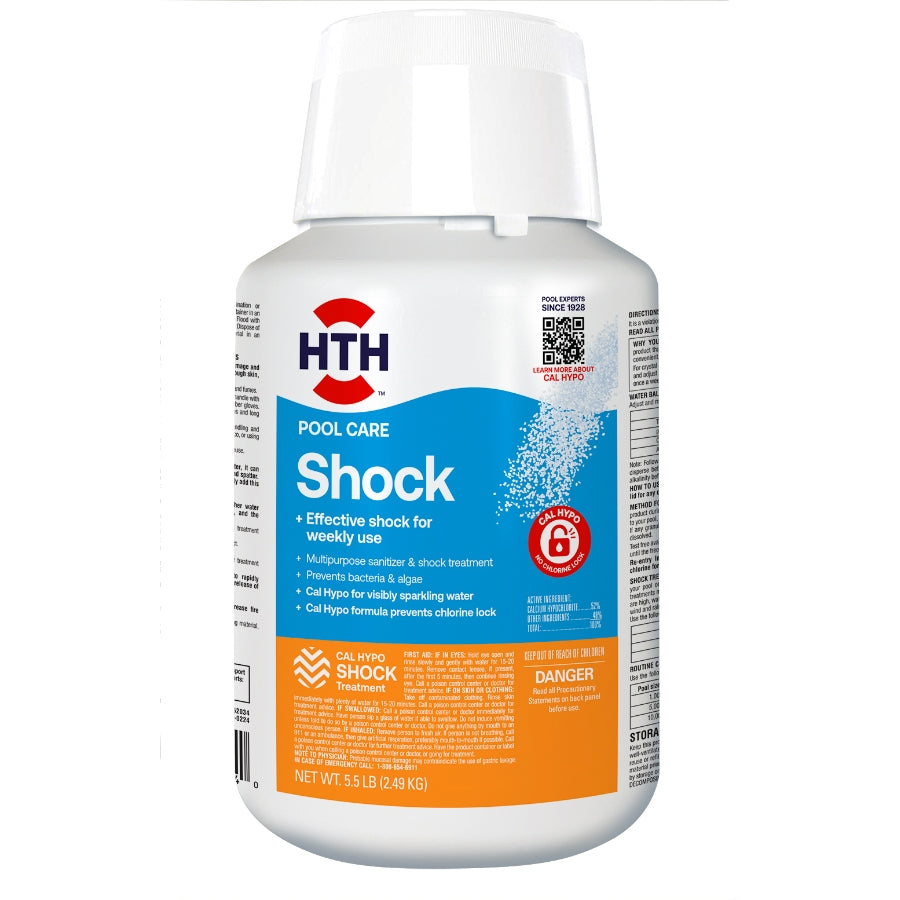 HTH 5lb Shock front of Bottle