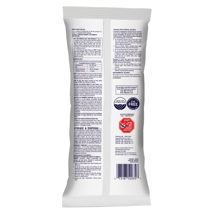 HTH™ Pool Care Shock Advanced: Pool Shock for Algae