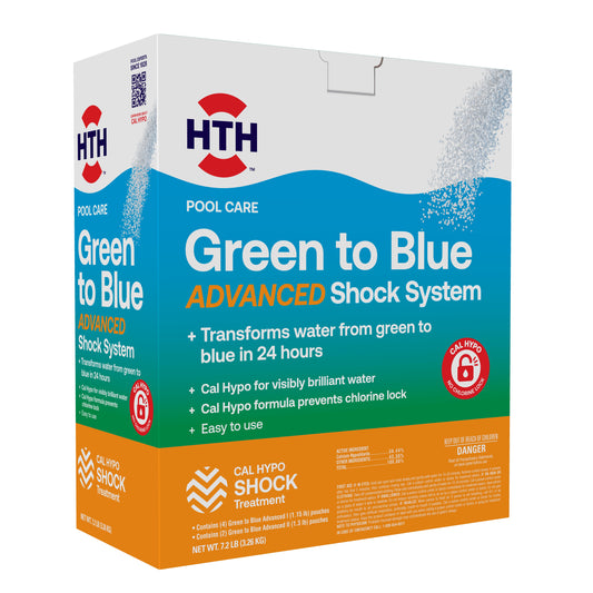 HTH™ Pool Care Green to Blue Advanced: Blue Pool Shock