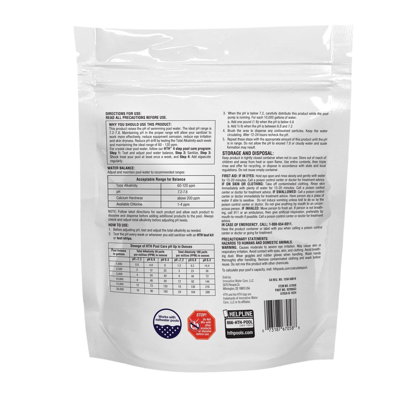 HTH™ Pool Care pH Up: pH Pool Increaser