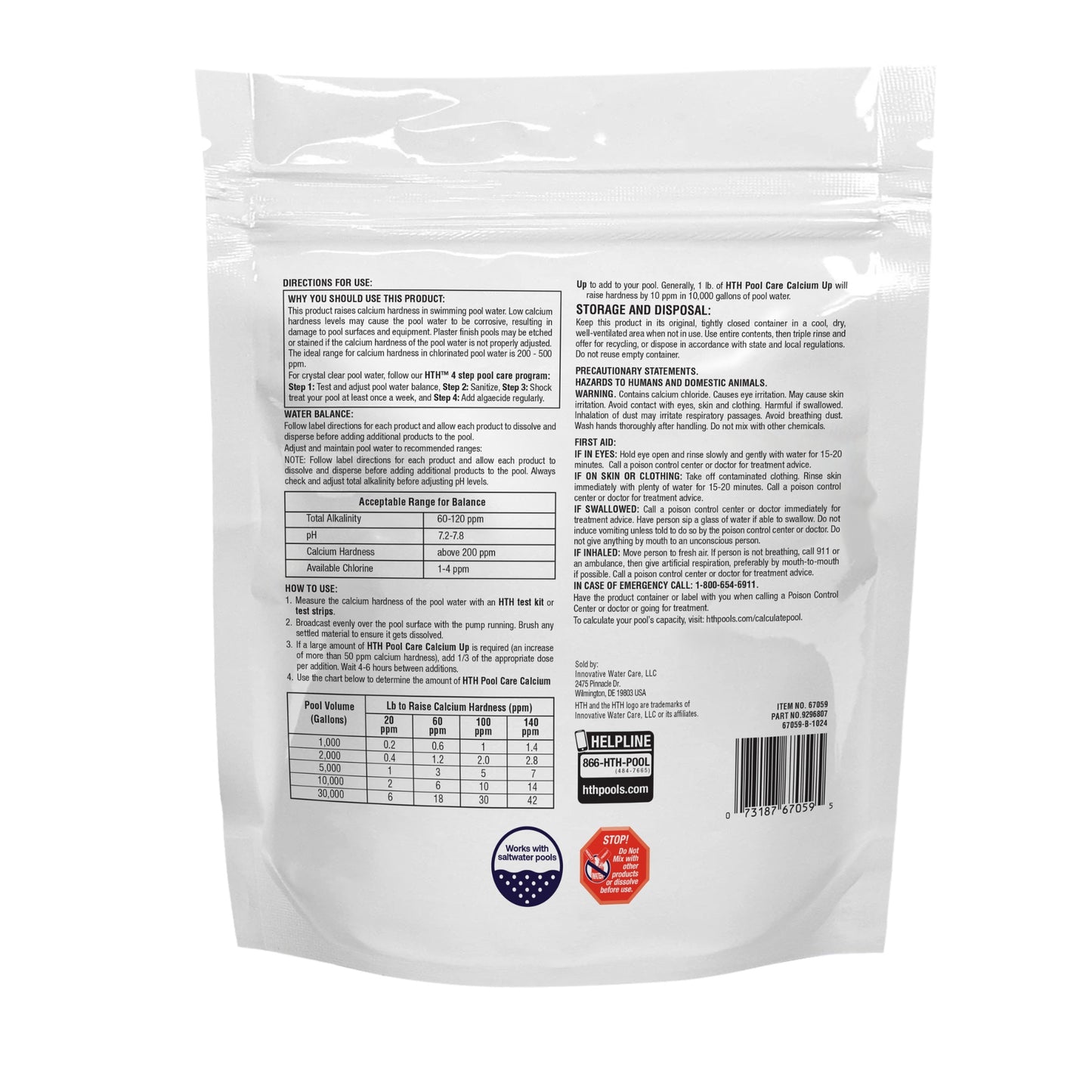 HTH™ Pool Care Calcium Up: Hardness Increaser for Pools