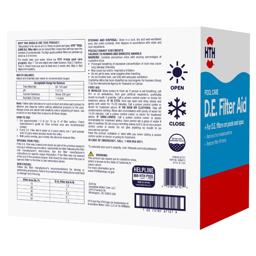 HTH™ Pool Care D.E. Filter Aid: DE Pool Filter Powder