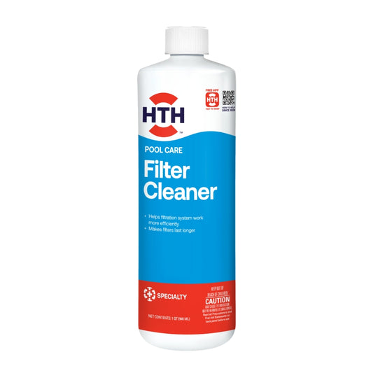 HTH Filter Cleaner 1 qt front of bottle