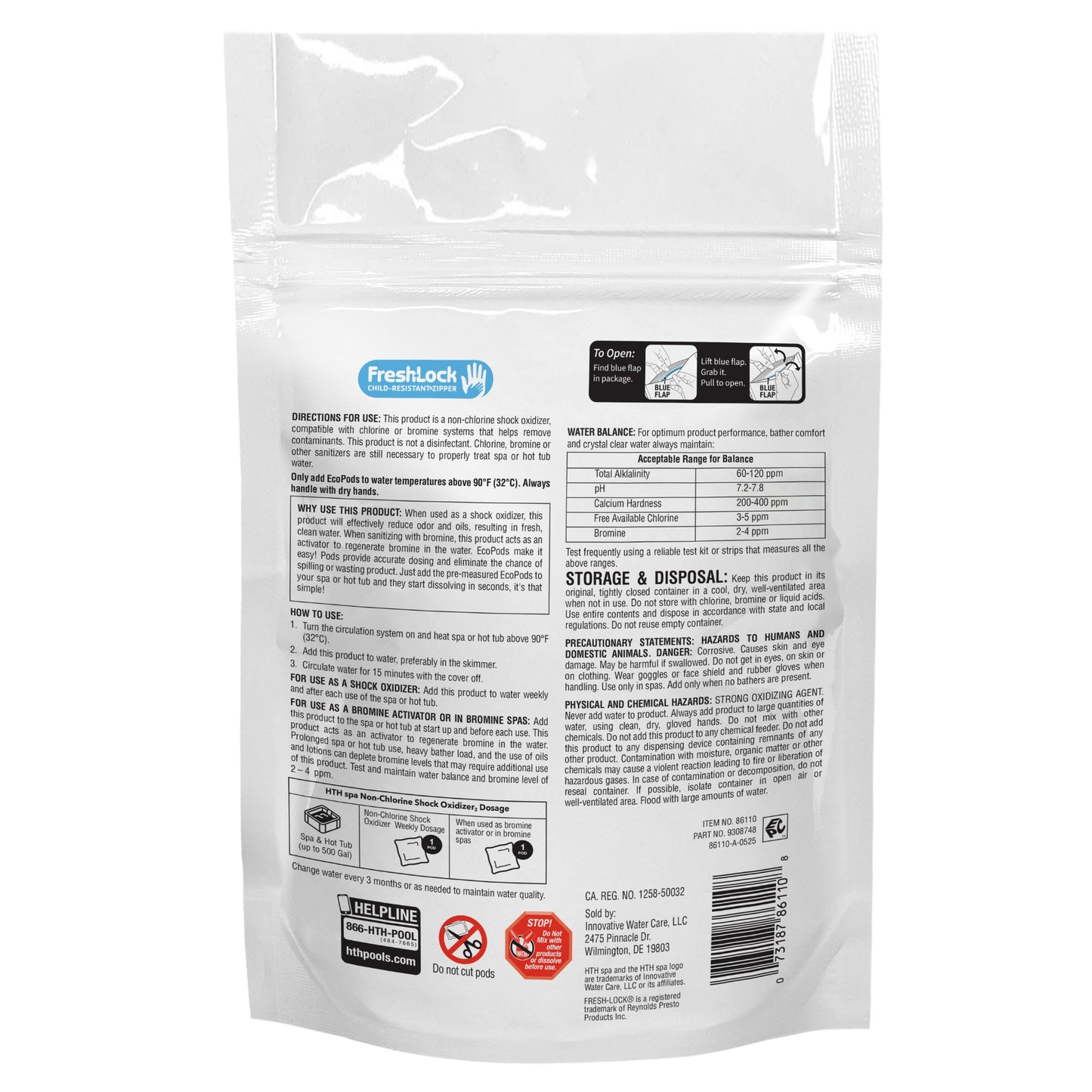 HTH Spa™ Care Non-Chlorine Shock Oxidizer EcoPods