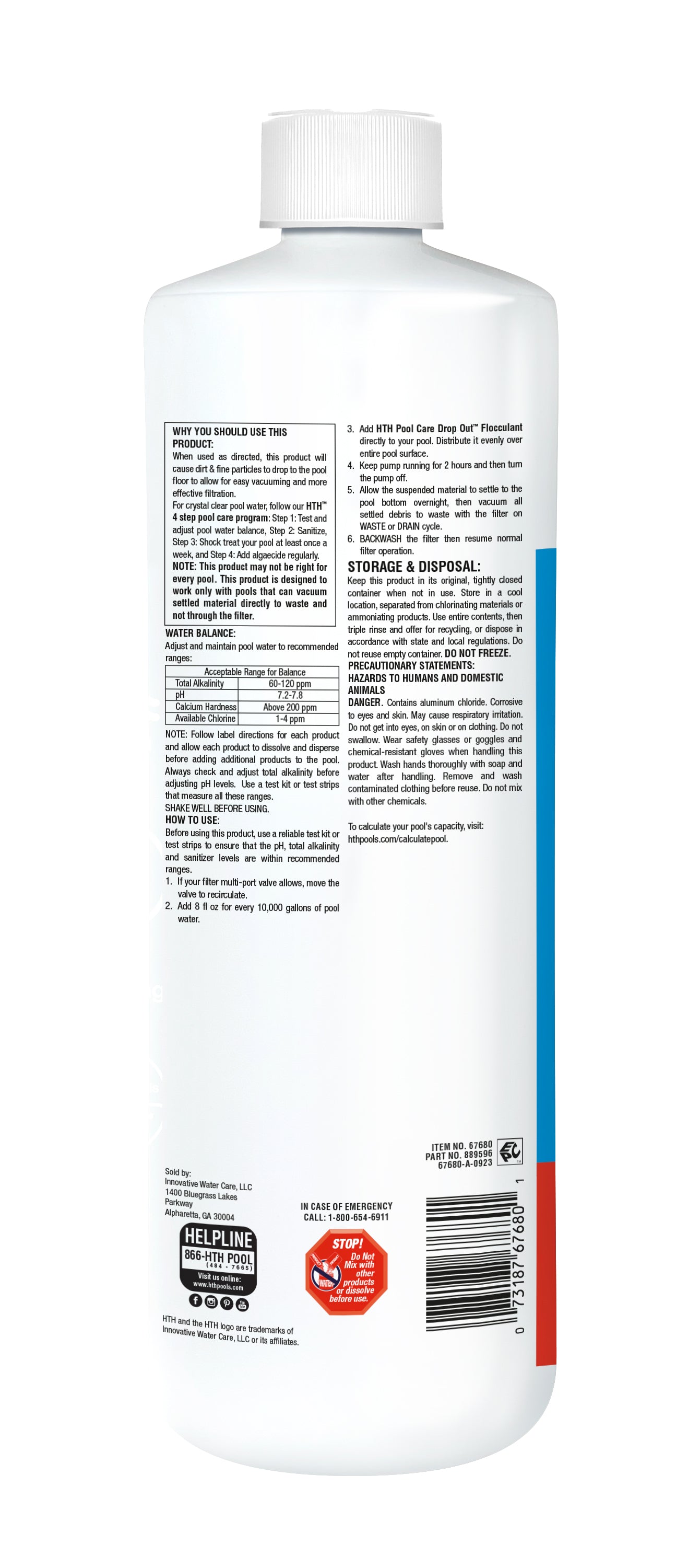 HTH™ Pool Care Drop Out™ Flocculant: Flocculant for Pools