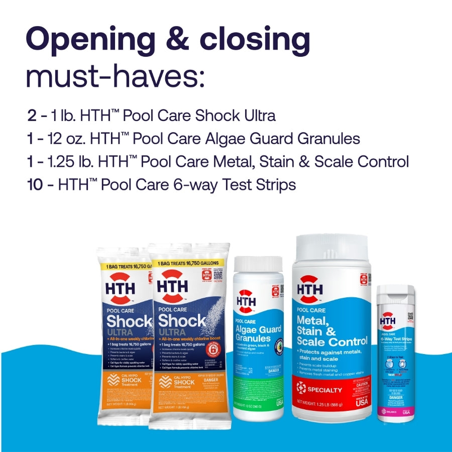 HTH™ Pool Care Kit: Complete Pool Opening & Closing Kit