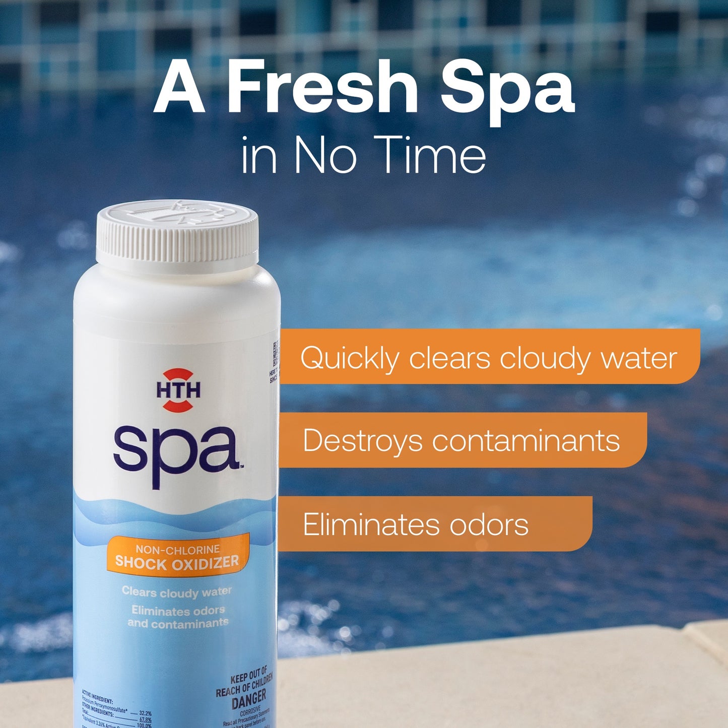 HTH spa™ Care Non-Chlorine Shock Oxidizer: Non Chlorine Spa Shock