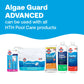 advanced pool algaecides displayed with compatible hth products