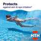 pool ph levels graphic shows swimmer under clear water
