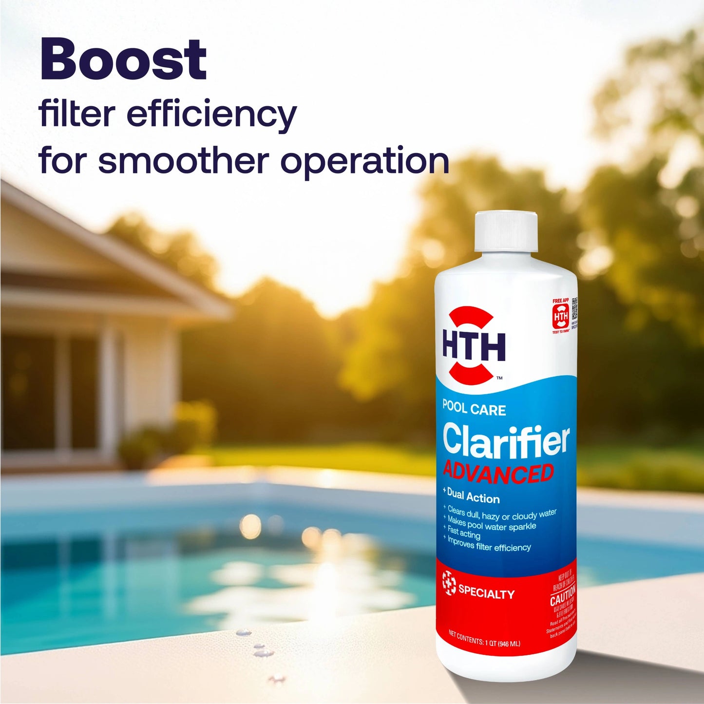 pool clarifier boosts filtration for smoother filter operation
