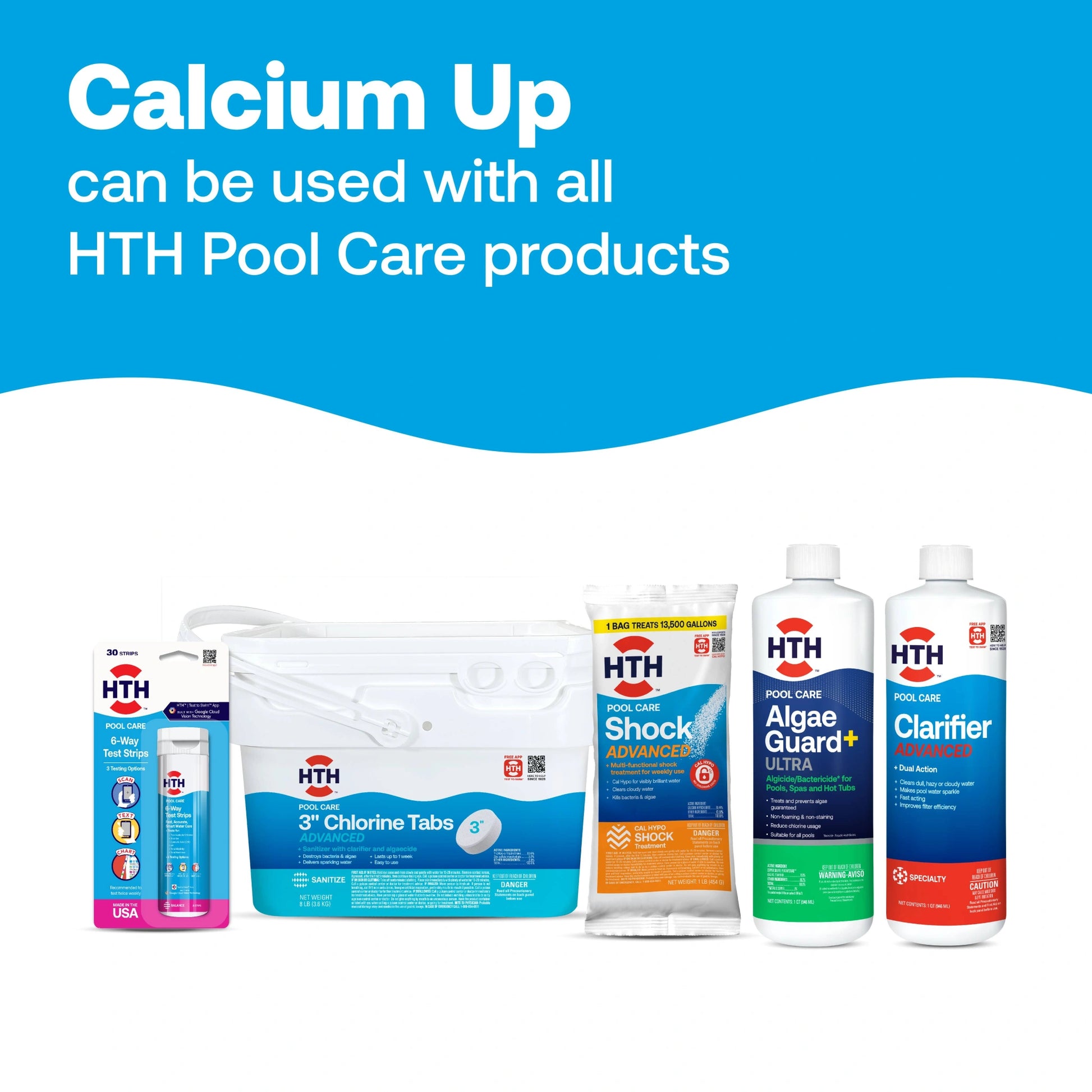 graphic showing calcium up with other hth products
