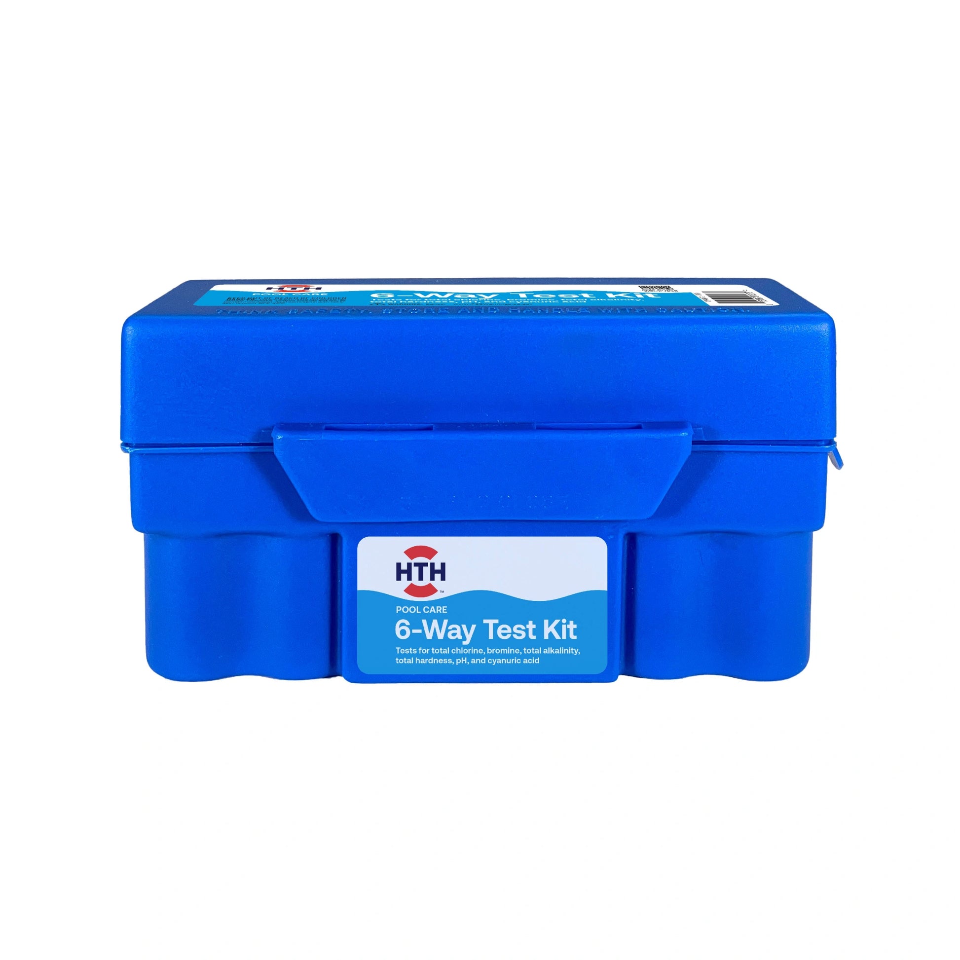closed blue hth swimming pool test kit