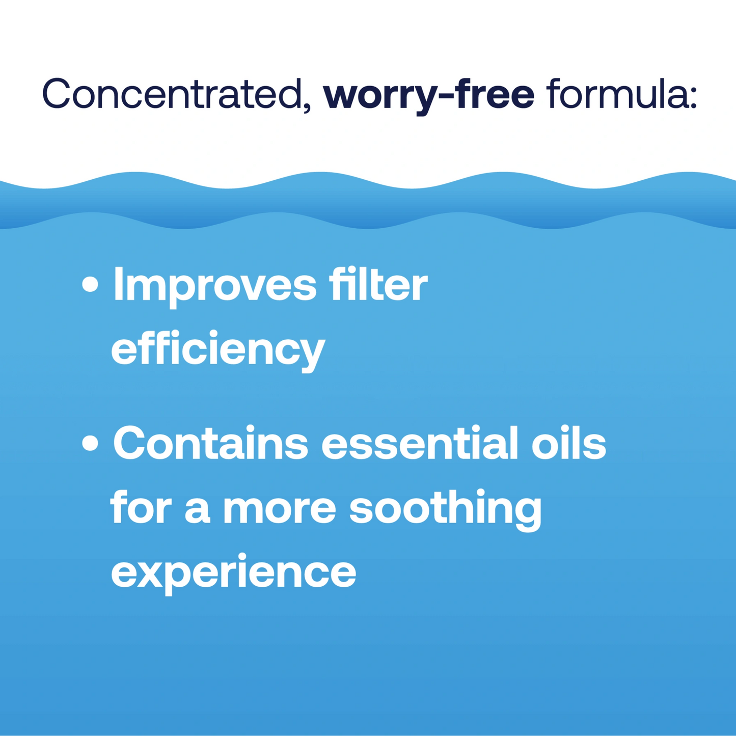 concentrated spa clarifier improves filtration with essential oils