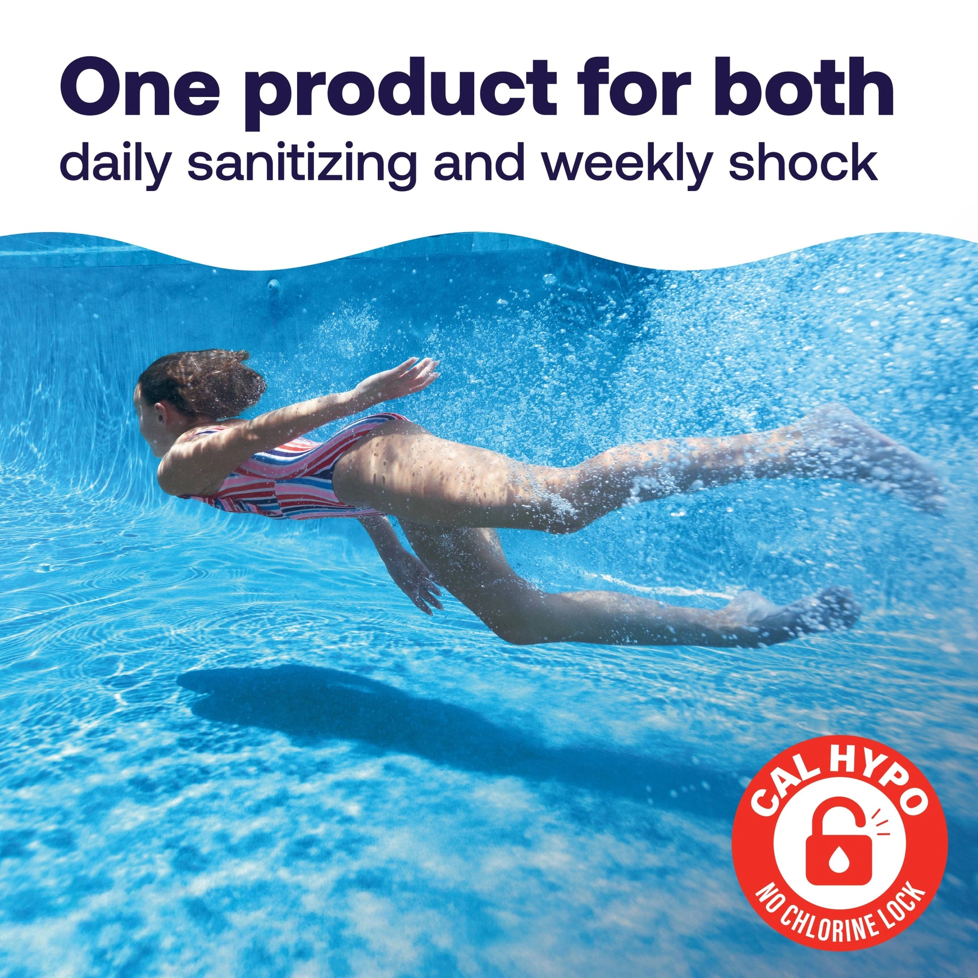 granular chlorine sanitizes daily and shocks pool weekly