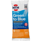 front packet of green to blue pool shock treatment