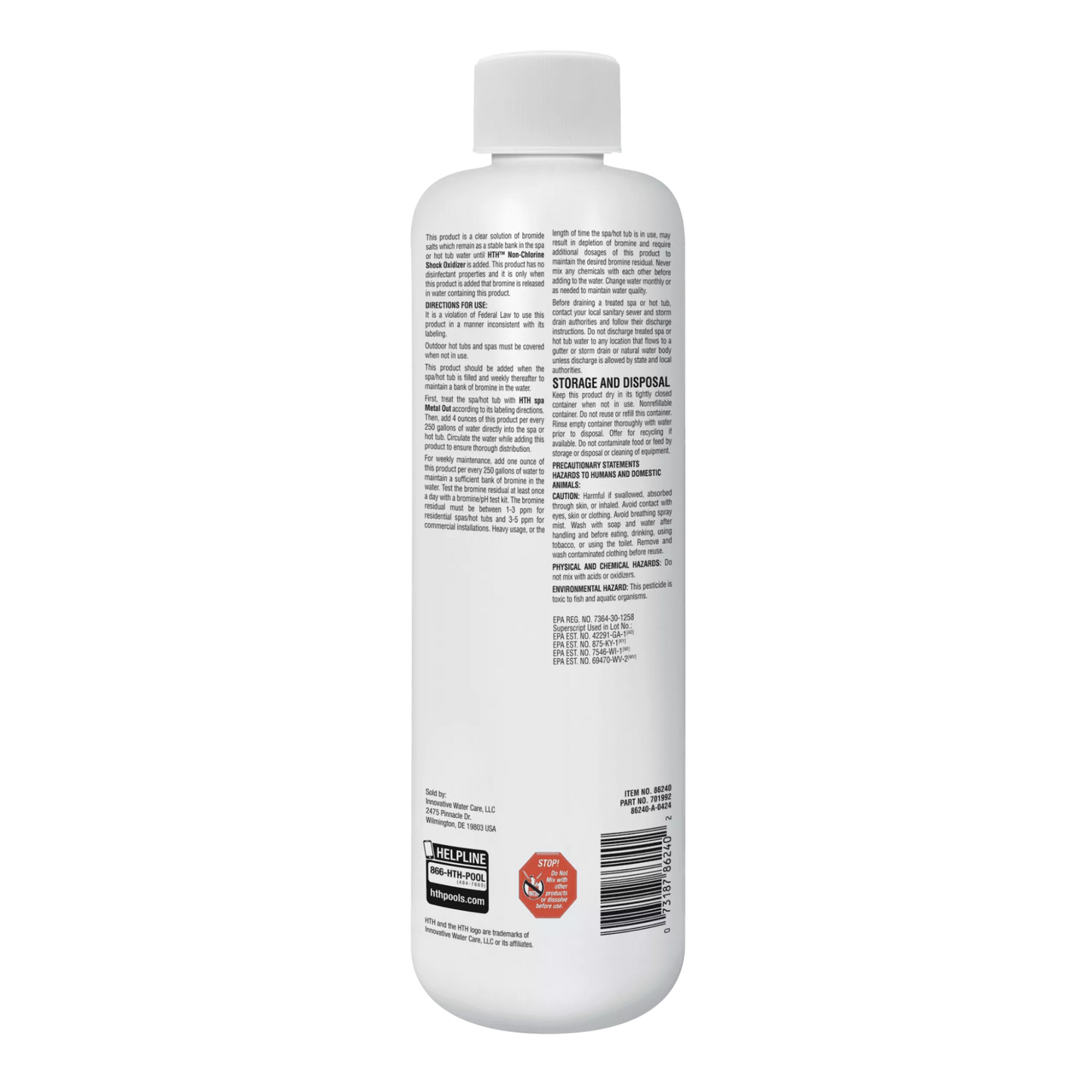 fast-acting Bromine Reserve helps start a bromine hot tub