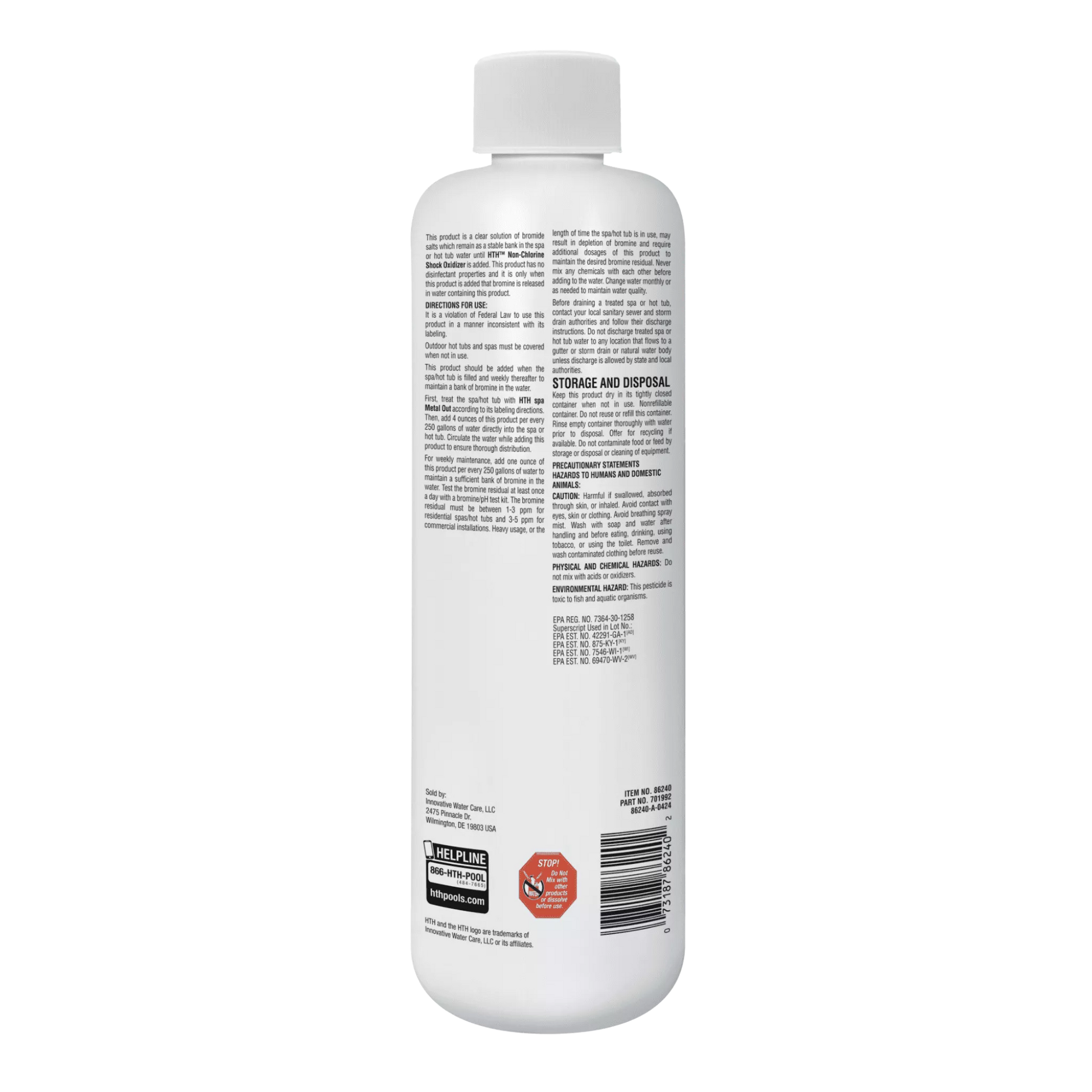 fast-acting Bromine Reserve helps start a bromine hot tub