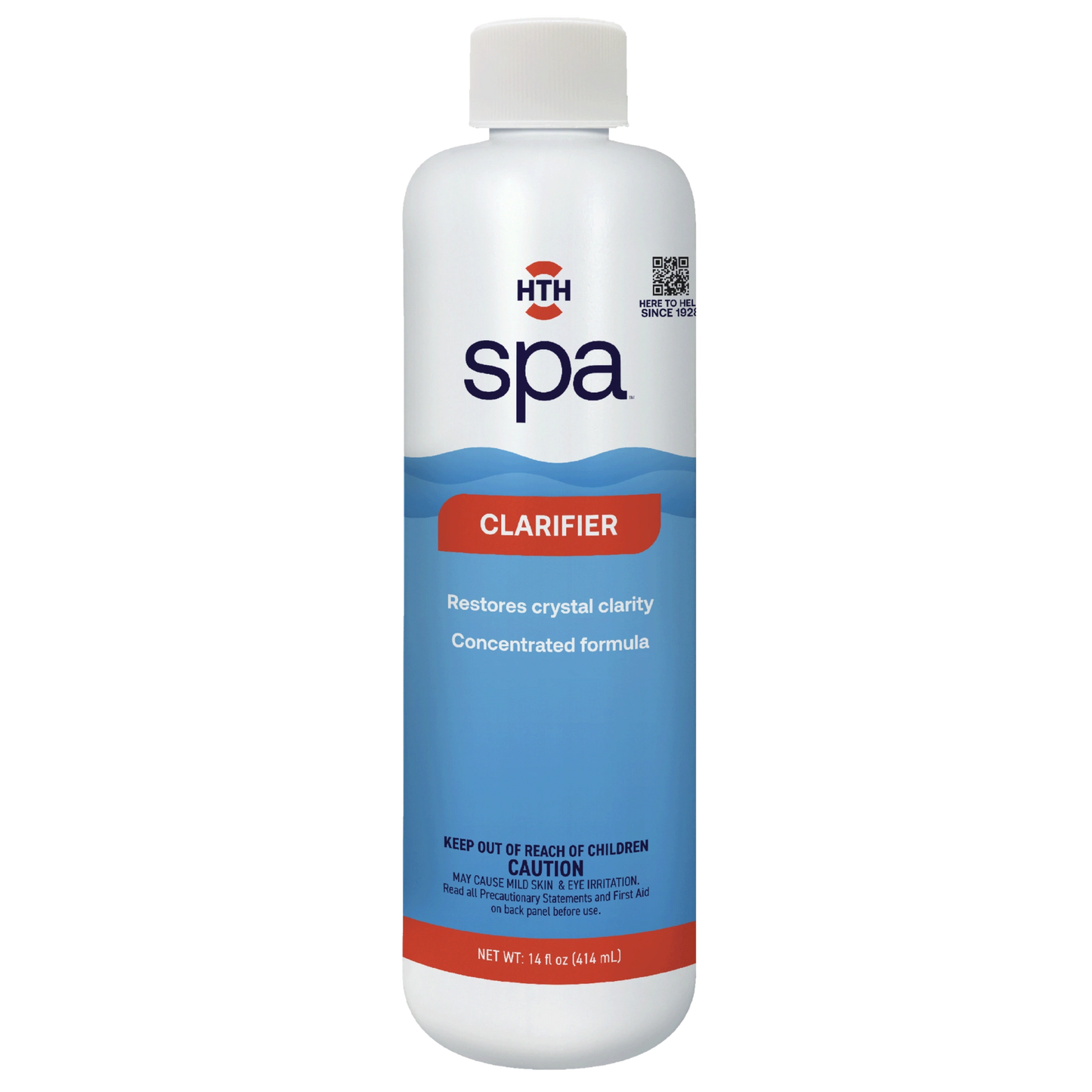 HTH spa hot tub clarifier 14-ounce bottle front
