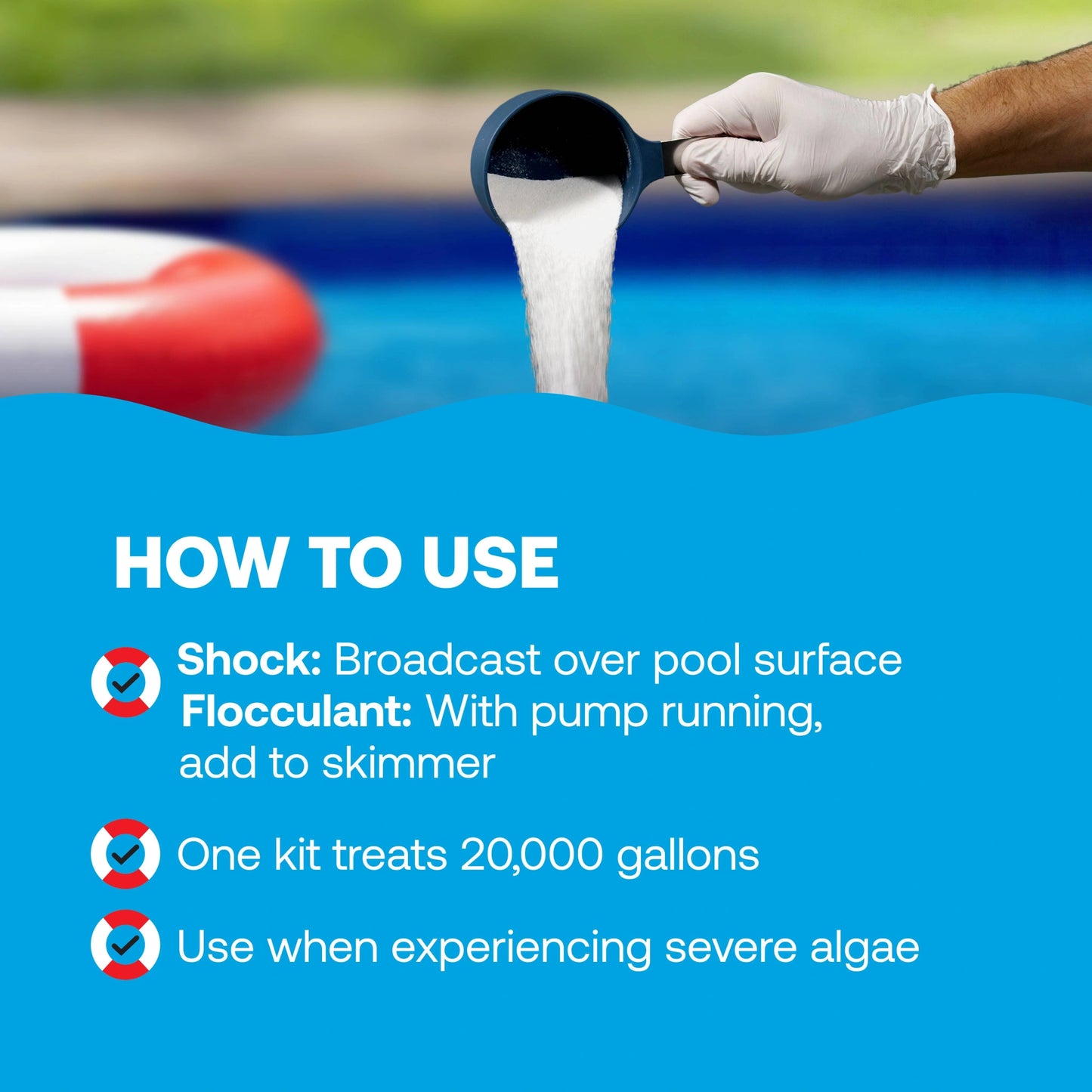 instructions show how to fix green pool water