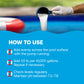 Illustrated directions for adding pH increaser to pool water