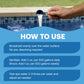 how to use hot tub sanitizer: broadcast evenly over the water surface with no pre-dissolving required; for daily sanitizing, add ½ ounce per 500 gallons; for weekly shock treatment, add 1 ounce per 500 gallons; test spa water 2–3 times per week and adjust as needed