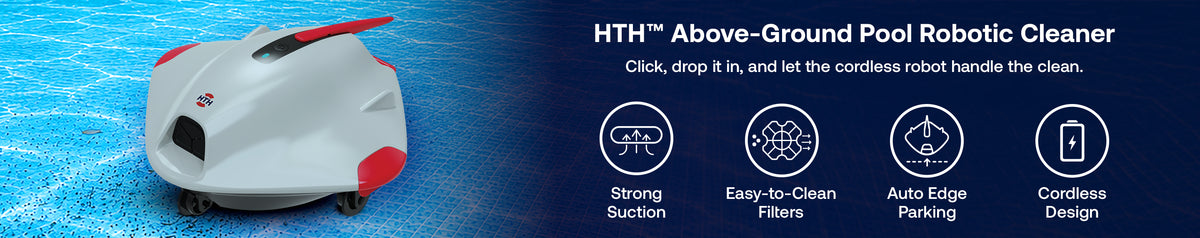 HTH™ above ground pool robotic cleaner feature highlights