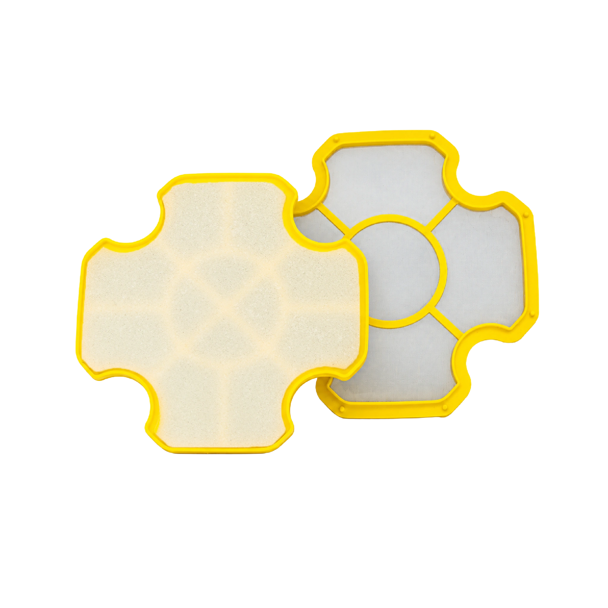 HTH dual-layer replacement filter for the Above-Ground Pool Robotic Cleaner featuring reusable foam and mesh filtration layers for capturing pool debris.