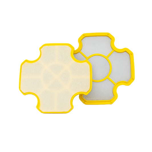 HTH dual-layer replacement filter for the Above-Ground Pool Robotic Cleaner featuring reusable foam and mesh filtration layers for capturing pool debris.