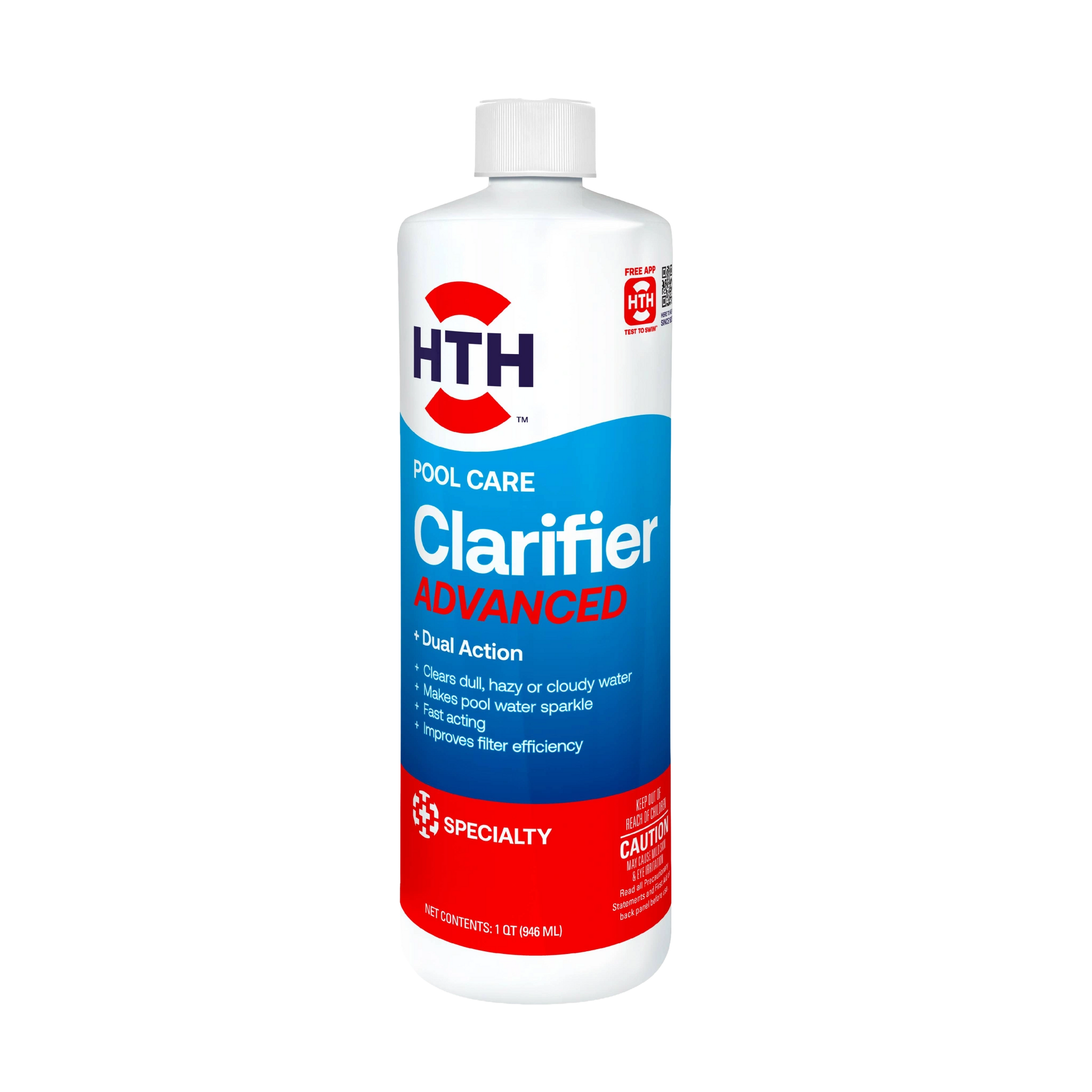 hth advanced pool clarifier one quart bottle