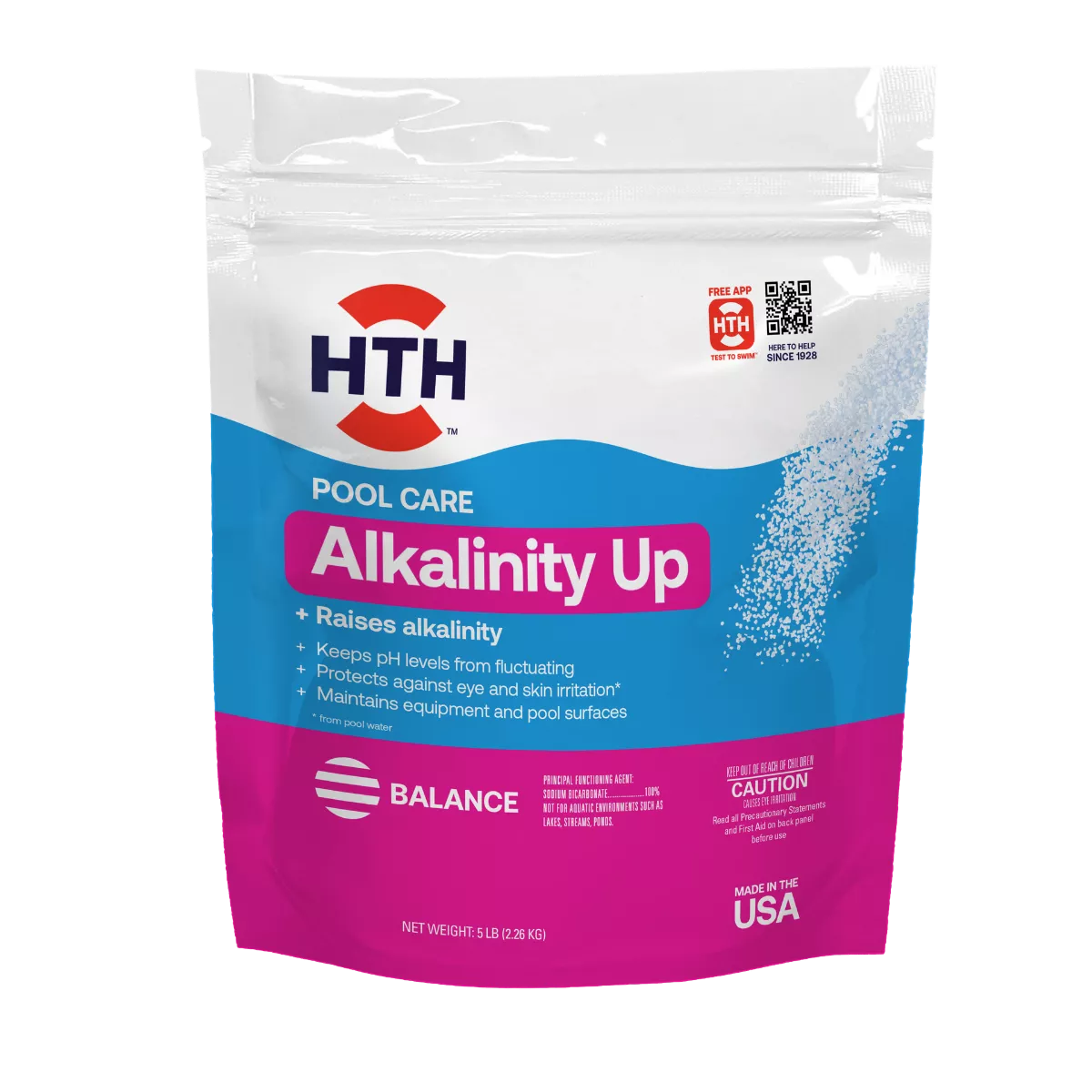 HTH Alkalinity Up raises levels preventing pH fluctuation