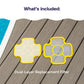 HTH dual-layer replacement filter package contents showing reusable foam filter and mesh filter frame for robotic pool cleaner maintenance.