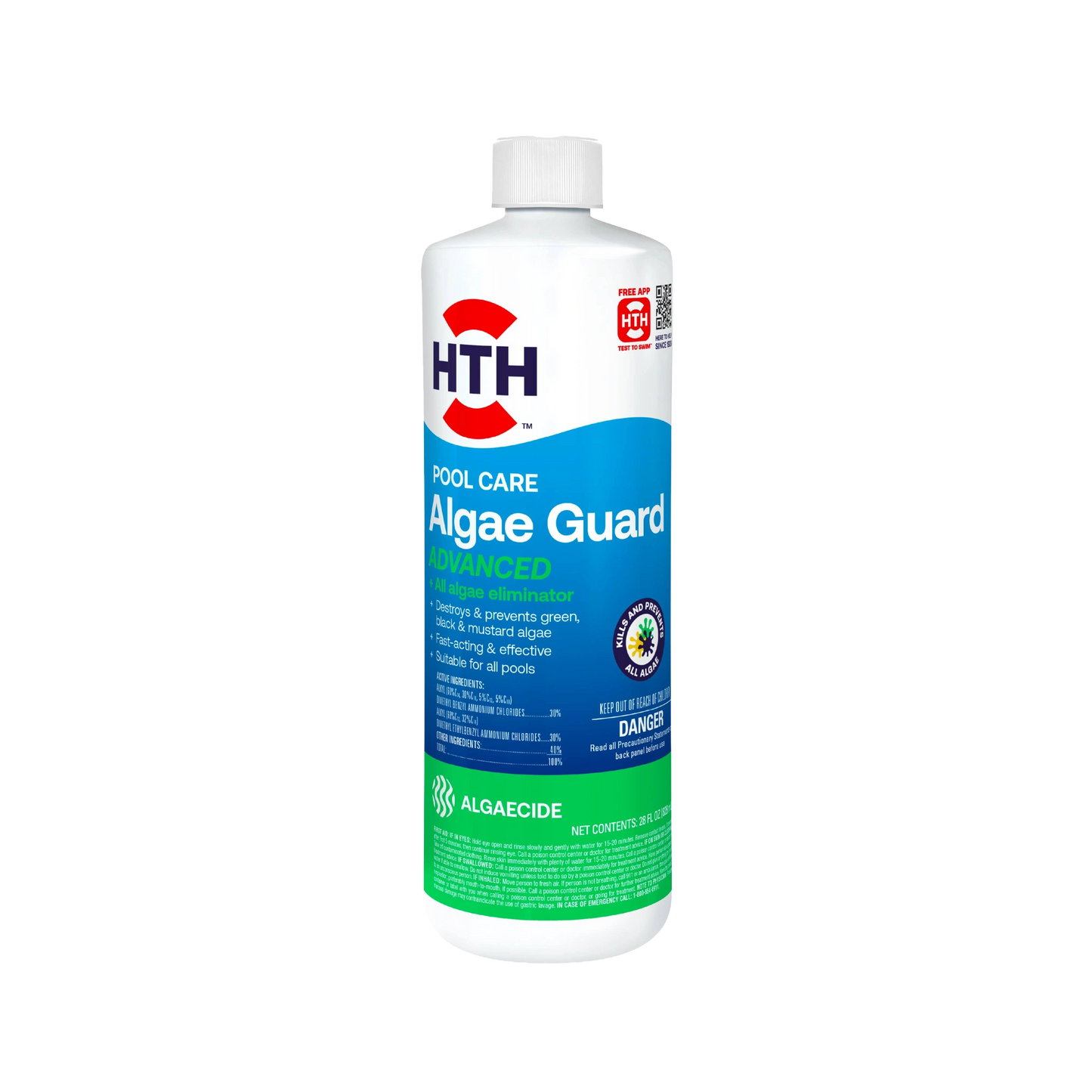 hth pool algaecides advanced 28 ounce bottle