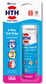 The front packaging of HTH Pool Care 6-Way Test Strips containing 30 strips, highlighting three testing options—scan, text, and chart—and a balance label at the bottom.