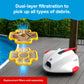 HTH robotic pool cleaner featuring a dual-layer filtration system designed to capture both large debris and fine particles.