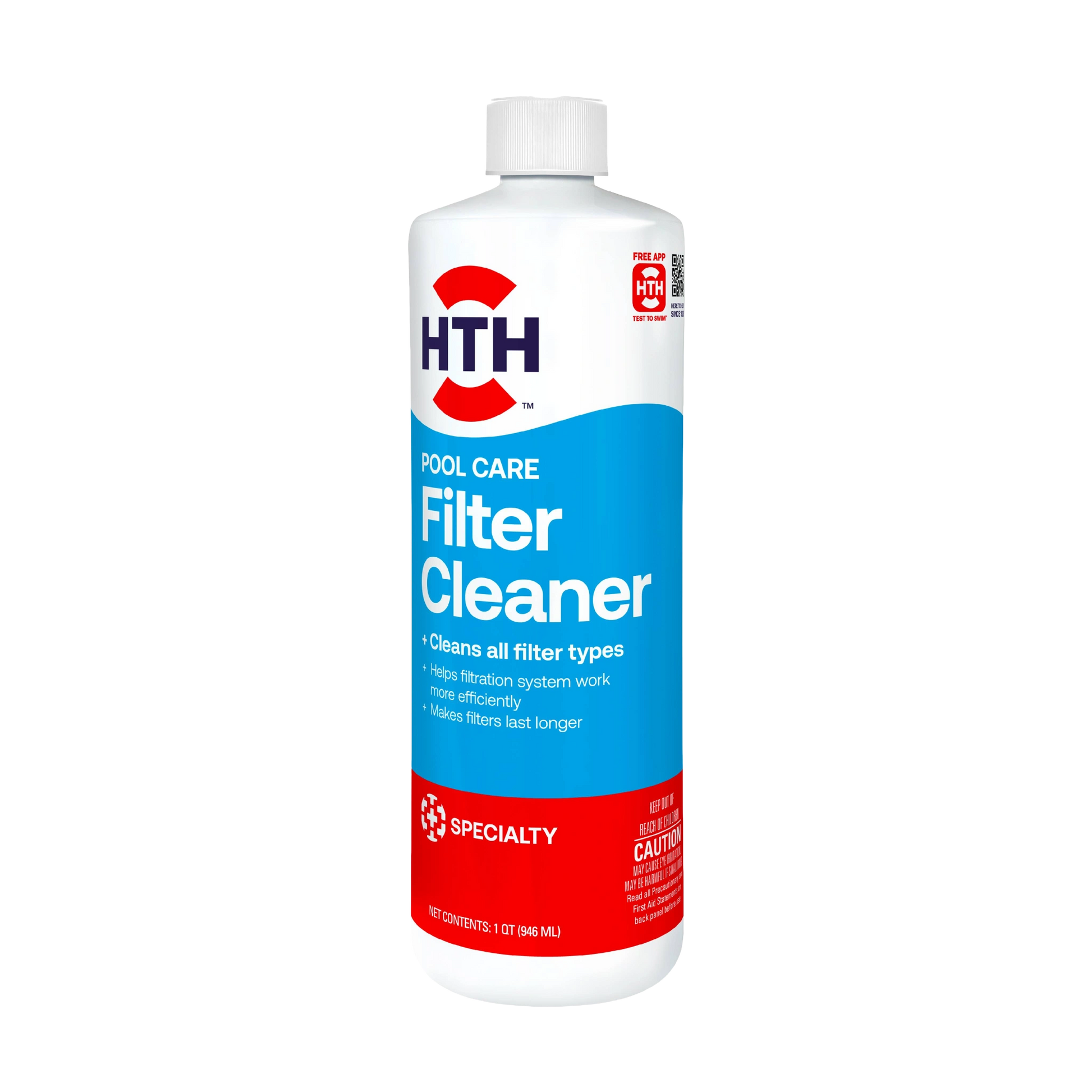 hth pool filter cleaner one quart bottle