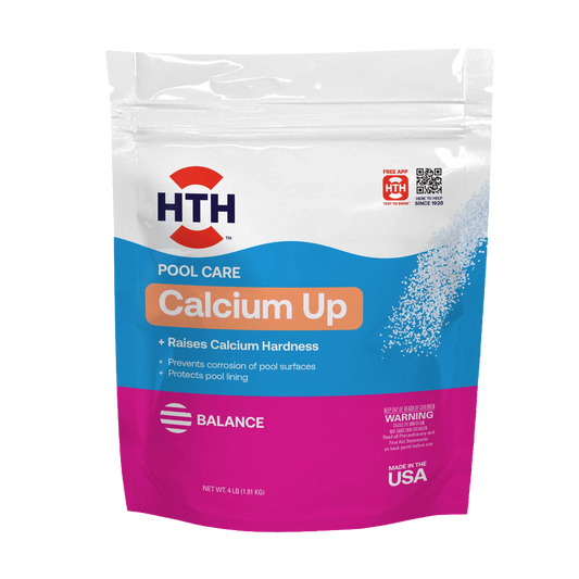 hth pool hardness increaser four pound pouch, front view